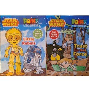 Star Wars Paint With Water Book Set Of 2 Trust In The Force,Little Rebels